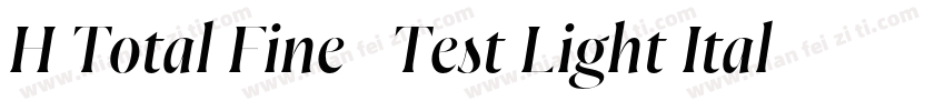 H Total Fine   Test Light Italic字体转换